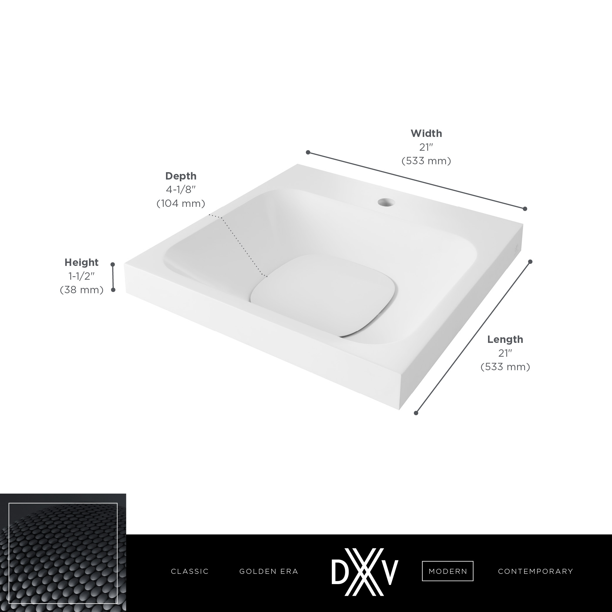 DXV Modulus™ Above Counter Sink, 1-Hole